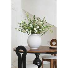 Artificial Flowers With Greenery Stems Faux Plants Indoor Branches For Tall Vase Ultra-Realistic, 9 Pcs Wedding Centerpieces, Home Decor & DIY Bouquets - White - 查看 5