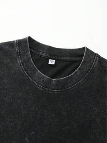 "HERE FOR THE BENITO BOWL" – Colorful T-Shirt With Skyline Print, Retro Look For Men, 100% Cotton, Fashionable Streetwear, Casual And Comfortable, Ideal For Outdoor Sports, Suitable For Spring And Summer, Machine Washable, Bad Rabbit T-Shirt - 黑色 - 查看 3