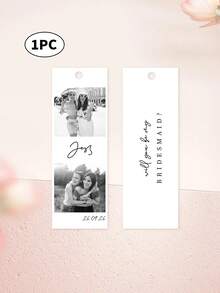 1/3pcs Personalised Bridesmaid Proposal Card,Custom Photo And Text,Personalized Bridesmaid Gift Wedding Party Keepsake Sentimental Friendship Bridal Bonding Celebration - Multicolor - View 13