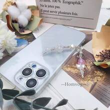 1-4PCS Cute Phone Charms Aesthetic Y2K Cell Phone Charms Strap Strawberry Butterfly Star PhoneCharm Y2K Accessories For Bag Keychain  Camera Pendants Decor - 2x白雲星 - 查看 5