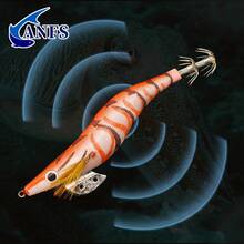 5个装夜光钓鱼饵 - 鱿鱼钩，逼真的虾和墨鱼造型，海水人造饵 - 彩色 - 查看 5