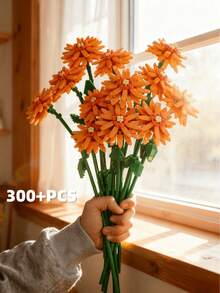 DIY永生花花束摆件玩具，向日葵和非洲菊混合花束，生日、情人节、节日、圣诞节、新年礼物 - 彩色 - 查看 1