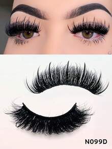 MKHLINA Wet Look Manga Lashes,Handmade Faux Mink Luxury False Eyelashes,Fluffy Wispy And Soft Fake Lashes Reusable,Makeup Extensions For Beginners-Friendly Strip Lashes - Black - View 8