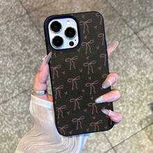 Protetores para celular Con Correa De Mano+con Lazo rosa en forma de corazón, compatible con iPhone13/14ProMax,16/16Pro/16Plus/16ProMax,11/11Pro/11ProMax,12/12Pro/12ProMax,13/13Pro/13ProMax,14/14Plus/14Pro/14ProMax,15/15Pro/15Plus/15ProMax,un regalo de cumpleaños ideal para amigos y seres queridos. - Negro* - Ver 5