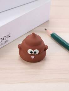 Cute & Funny Poop Cartoon Pencil Sharpener, Portable Manual Pencil Sharpener, Cartoon Cute Pencil Sharpener, Learning Supplies, Student Pencil Sharpener, School & Office Supplies, Back To School Essential - Multicolor - View 3