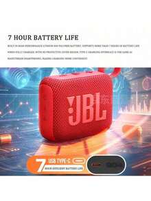 JBL Go4 Portable Bluetooth Speaker, Low-Frequency Waterproof Mini Speaker, Wireless High-Quality Hands-Free Speaker, Supports USB Playback, Compatible With IOS/Android/PC, Battery Life Up To 7 Hours - Multicolor - View 8