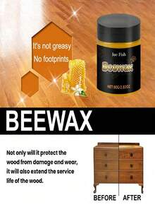 80g Wood Polishing Beeswax, Furniture Renewal, Brightening, Degreasing, Polishing Care Wax (Random Shipment Of New And Old Versions) - Yellow - View 2