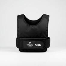 MUUK FITNESS Chaleco de Peso Ajustable para Entrenamiento 10 kg 20 kg 5 kg | Chaleco con Peso para Fitness, Cross Training y Fuerza | Resistente, Cómodo y Ajustable para Rutinas en Casa o Gimnasio - Negro 5kg - Ver 2