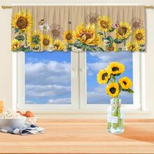 1pc Valentine's Day Kitchen Curtains - Classic Farmhouse Rod Pocket Style With Red Hearts & Love Decor, Romantic Window Treatment For Country Homes - Multicolor - View 11