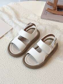 1 đôi dép lê đi biển trẻ em unisex, dép đế bằng thoải mái và đa năng. - trắng - Xem 5