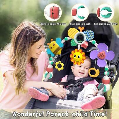 0-1 Year Old Baby Stroller Toy Arched Frame Educational Toy Hanging Accessory, Interesting Toy To Stimulate Baby's Sensory And Motor Skill Development