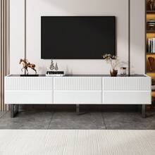 Television Stands & Entertainment Centers - Black + White + MDF + Particle Board - View 6