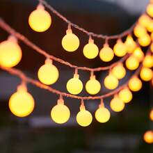 [LED String Lights] Battery-Powered LED Globe String Lights | Enchanting, Perfect For Indoor & Outdoor Decor, Parties, Weddings, And Garden Ambiance - Warm White Outdoor Supplies - trắng - Xem 6