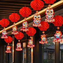 10个2026新年灯笼，马年装饰挂件，春节场景装饰 - 彩色 - 查看 2
