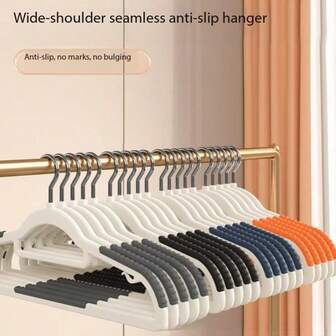 1 pieza Tendedero de ropa para el hogar, percha invisible de cuello corto antideslizante, artículo esencial para el hogar