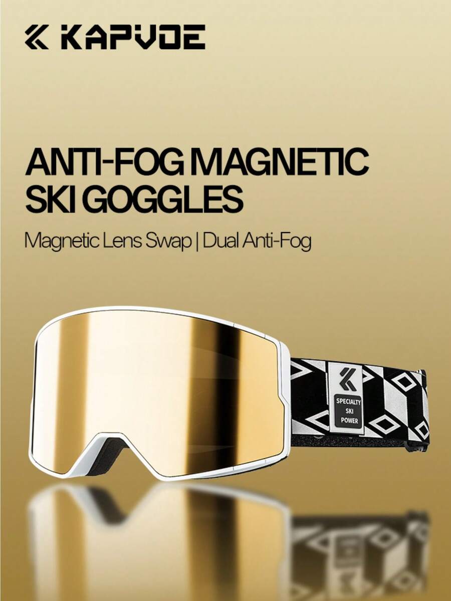 Kapvoe Snow Goggles Fashion Ski Sunglasses Goggle Snowboard Anti-Fog Mask For Men Women Eyewear Kit Protection Glasses Snowmobile Winter - Multicolor - View 1