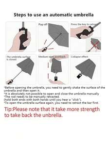 Fully Automatic Heavy Rain Resistant UV Protection Windproof Flame Resistant Shape-Retaining Reflective Stripe Heat Insulation Umbrella For Rainy Day