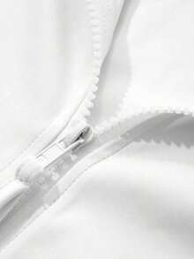 Women's Casual Zip-Up Sports Jacket, Regular Fit, Spring Women Coats - 白色 - 查看 4