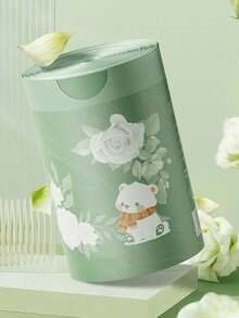 100pcs Camellia Scented Drawstring Trash Bags, Thick & Durable For Home, Kitchen, Bathroom, Office, Living Room - Thick Polyethylene Garbage Bags With Drawstring Closure - Bear Garbage Bag - View 8