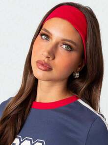 1/3 Stücke einfarbige Sport Yoga Stirnbänder, schweißabsorbierendes elastisches Haarband für Männer & Frauen, Laufen, Fitness Frauen Haarzubehör Frauen Kopftuch Trainingsschweißband - Verschiedenfarbig - Übersicht 4