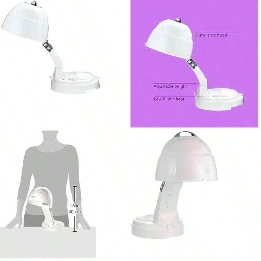 Pro Style Bonnet Hair Dryer, White - blanco+capó pro - Ver 1