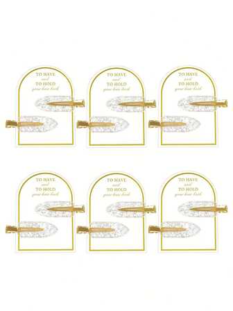 10个/5张卡片套装 防滑发夹，银色伴娘隐形发夹，闪亮伴娘发夹，造型发夹，伴娘礼物，求婚盒，化妆造型隔层