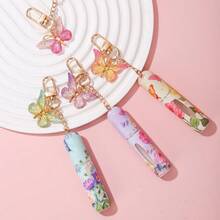 1pc Travel Perfume Spray Bottle, Perfume Bottle With 3D Butterfly Pendant,  Fragrance Empty Perfume Refillable Bottle, Suitable For Travel And Outings, Travel Essential, Back To School Perfume Bottle, Visible Liquid Window, 5ML Travel-Sized, Keychain, Bag Charm, Gifts For Women - Bướm Vàng - Xem 8