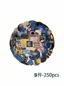 50/150/250/500張太空主題貼紙，適用於剪貼簿、筆記本、筆電、水壺、手機殼、日記本、計畫本、杯子、派對裝飾與學校用品 - 彩色 - 查看 7