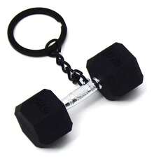 TendenciaLlavero Gym Mini Pesa Mancuerna Pesas Gimnasio Gymbro NegroCalidad premium - Negro - Ver 3