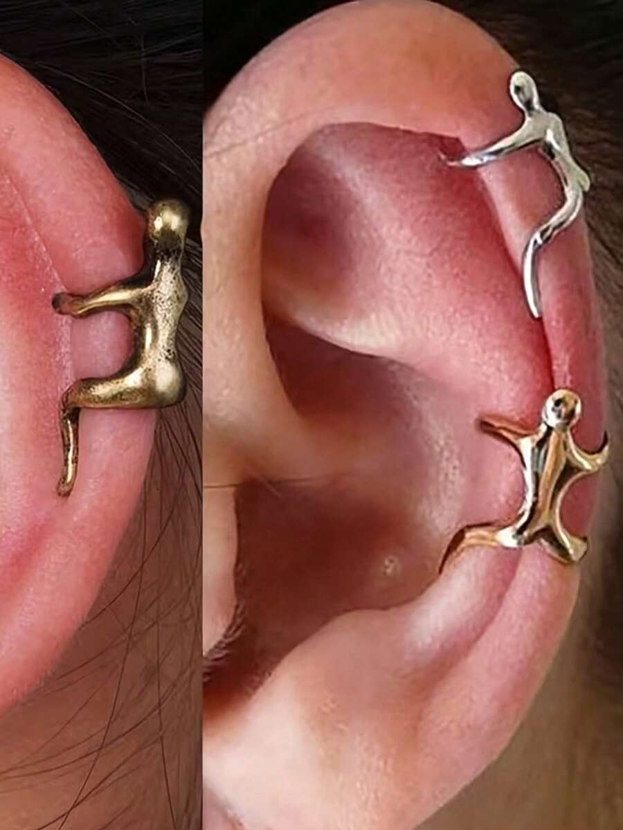 2 piezas Pendientes de moda con forma de Body humano para mujeres, pendientes versátiles y hipoalergénicos de lujo para fiestas y uso diario, regalo de joyería