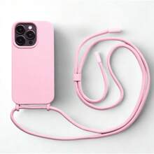 IP15 Pro Max Phone Case With Adjustable Cord | Minimalist Case With Crossbody Strap - 淺粉色 - 查看 6