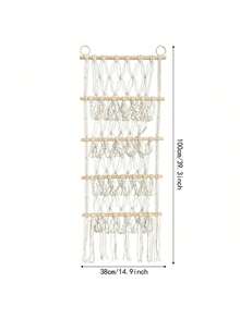 木质花卉吊床玩具，柔软毛绒动物网状收纳架，婴儿房蕾丝悬挂式收纳架，游戏室壁挂式置物架，优雅卧室装饰，家居收纳工艺品，节省空间的房间装饰，婴儿房玩具收纳架，柔软玩具吊床和网状收纳箱，玩具及配件壁挂式收纳架，温馨乡村风家居收纳方案，玩具展示及纪念品装饰架，优质木框装饰 - 彩色 - 查看 3