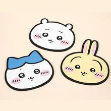 Miniso Tấm lót cốc Chiikawa Q-Version hình dễ thương (Chiikawa/Hachiware/Usagi), silicon mềm hình 3D, cách nhiệt hiệu quả và bảo vệ mặt bàn, phù hợp cho gia đình/văn phòng/tiệc trà chiều, tấm lót trang trí đa năng cho cốc nước và ấm trà (1 cái) - trắng - Xem 6