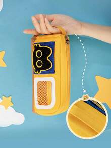 Estuche para lápices con patrones de gatitos lindos en estilos surtidos, elegante y espacioso. Suministros de oficina y escolares > Almacenamiento de papelería de oficina > Estuche para lápices > Bolsa para bolígrafos - Multicolor - Ver 3