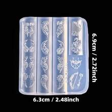 1pc Nail Art Mold, Swan Wing, Bow Arrow, Star, Heart Shaped 3D Nail Jewelry Accessories, Transparent Silicone Mold