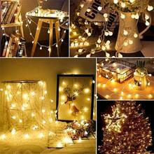 [Battery Box String Lights] 3m/6m LED Ball Lights | Halloween Christmas String Lights Outdoor With Battery Box For Camping, Tent, Canopy, Wedding Decor Outdoor Lights  Outdoor Supplies - White - View 8