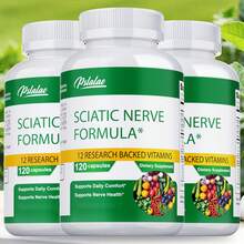 PSLALAE Sciatic Nerve Capsules - Elieves Sciatica Discomfort, Relieve Joint Pain, Maintains Sciatic Nerve Health - 120pcs - 120 Capsules(120粒) - 查看 1