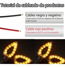 Tendencia4 Luz Led Direccionales Intermitentes Laterales Moto AhuecarCalidad premium - Rojo - Ver 8