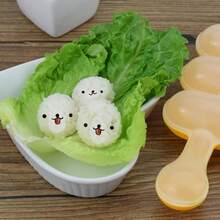 Rice Ball Mold,Rice Ball Shaker, Ball Shaped Kitchen Tools DIY Lunch, Maker Mould Food Decor For Kids, Mold With A Mini Rice Scoop(Yellow)U2026 - White - View 7