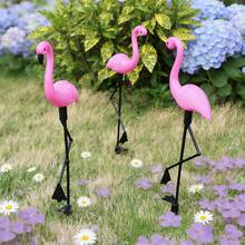 مجموعة تماثيل الفلامنجو الوردي للحديقة، زخرفة خارجية للفناء والشرفة والشرفة، مثالية لحفلات الزفاف والأعياد والعطلات، هدية مثالية لعشاق الحدائق! - متعدد الألوان - مشاهدة 7