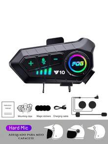 Bluetooth Headset With Voice Control For Motorcycle Helmet - Multicolor - View 10