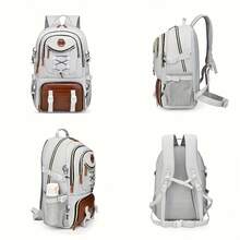 Outdoor Travel Backpack, Large Capacity Sports Camping Backpack, Unisex Laptop Backpack, With Shoe Warehouse, Schoolbag, Computer Backpack Travel Business Casual Backpack, Easter Valentine's Day Gift - Silvery Gray - View 4