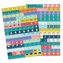 240张/2张计划贴纸，迷你方形图标，计划贴纸，忙碌妈妈系列，适用于日历和计划本，旅行、天气、假期、生日、阅读、休息、厨房、小贴士、日常清洁、运动、预算、医生预约和其他日常提醒，生活笔记，提醒贴纸，每日计划贴纸 - 彩色 - 查看 9