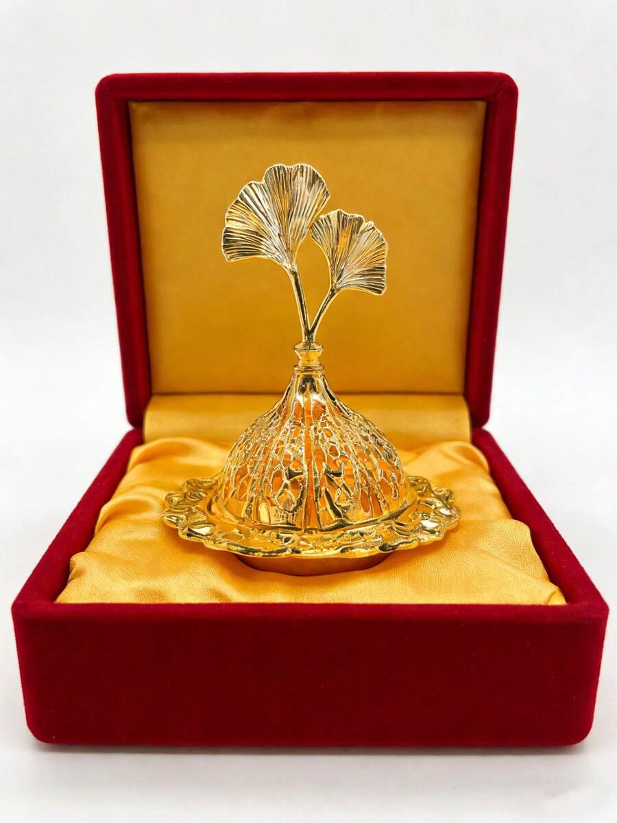 1個/1套金屬香薰爐，復古阿拉伯風金色香薰爐底座支架，回流香爐架裝飾，香薰蠟燭架煙灰缸，桌面迷你裝飾，家居裝飾，房間裝飾，桌面裝飾，創意家居香氛禮物