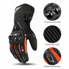 1 Pair Of Motorcycle Gloves Winter Warm Off-Road Riding Gloves Off-Road Motorcycle Gloves Touch Screen Full Finger Sports Gloves Riding Equipment Unisex Knight Gift - Multicolor - View 6