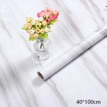 Glossy Marble/Granite Gray/White Wallpaper, Peel And Stick, Self-Adhesive And Removable, Waterproof Countertop Wallpaper, Suitable For Kitchen Cabinets, Countertops, And Furniture,Wallpaper Peel And Stick,Wall Paper(Styles Will Be Shipped Randomly.) - Multicolor - View 4