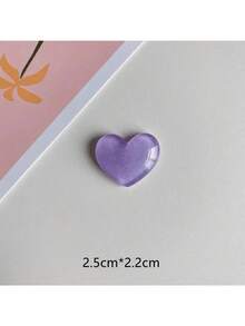 6/12pcs Colorful Transparent Heart Shaped Refrigerator Magnets, Cute Decorative Stickers For Kitchen, Office, Whiteboard, Storage Cabinet, Dishwasher, Home Decor, Valentine's Day Gift - Multicolor - View 6