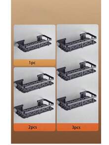 1 chiếc kệ đựng đồ nhà tắm gắn tường chống gỉ, không cần khoan, thiết kế đục lỗ giúp thông gió và thoát nước, kết cấu chắc chắn, dung tích lớn, dễ lắp đặt, chống ẩm và chống gỉ. Phụ kiện nhà tắm - Nhiều màu - Xem 10