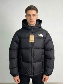 Men's Warm Puffer Down Jacket | Insulated Hooded Long Stylish Coat For Autumn & Winter - 黑色 - 查看 4