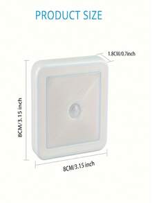 Square Motion Sensor Night Light, LED Wall Lamp, Automatic Sensor Switch, Battery Powered (Batteries Not Included), Suitable For Hallway, Corridor, Stairs, Bedside, Bathroom, Night Light, Closet Sensor Light - White - View 5
